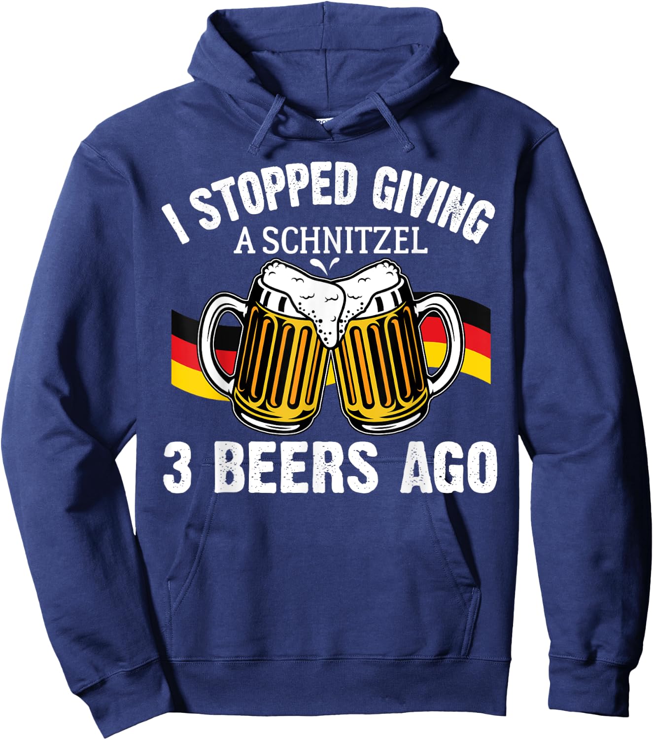 I Stopped Giving A Schnitzel 3 Beers Ago Oktoberfest Hoodie - Hoodie | Navy