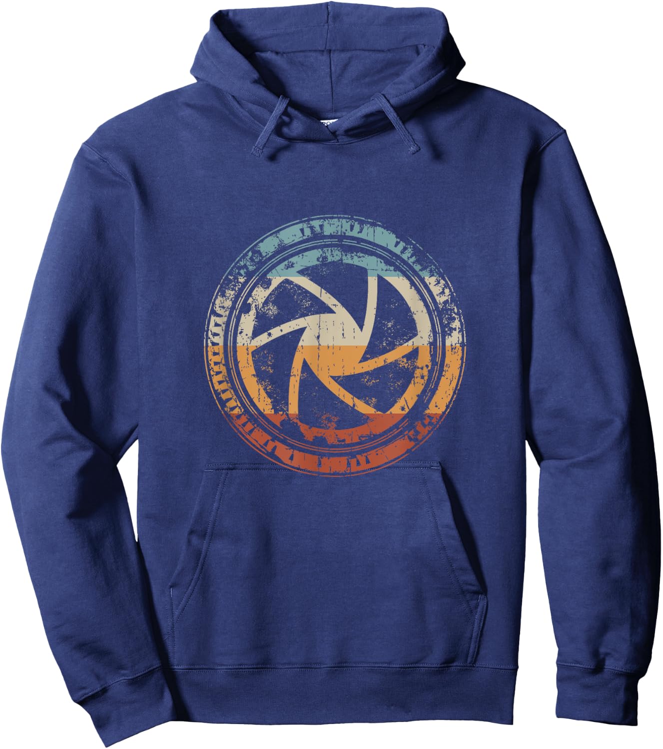 Vintage Camera lens aperture Iris icon for photographer Hoodie - Hoodie | Navy