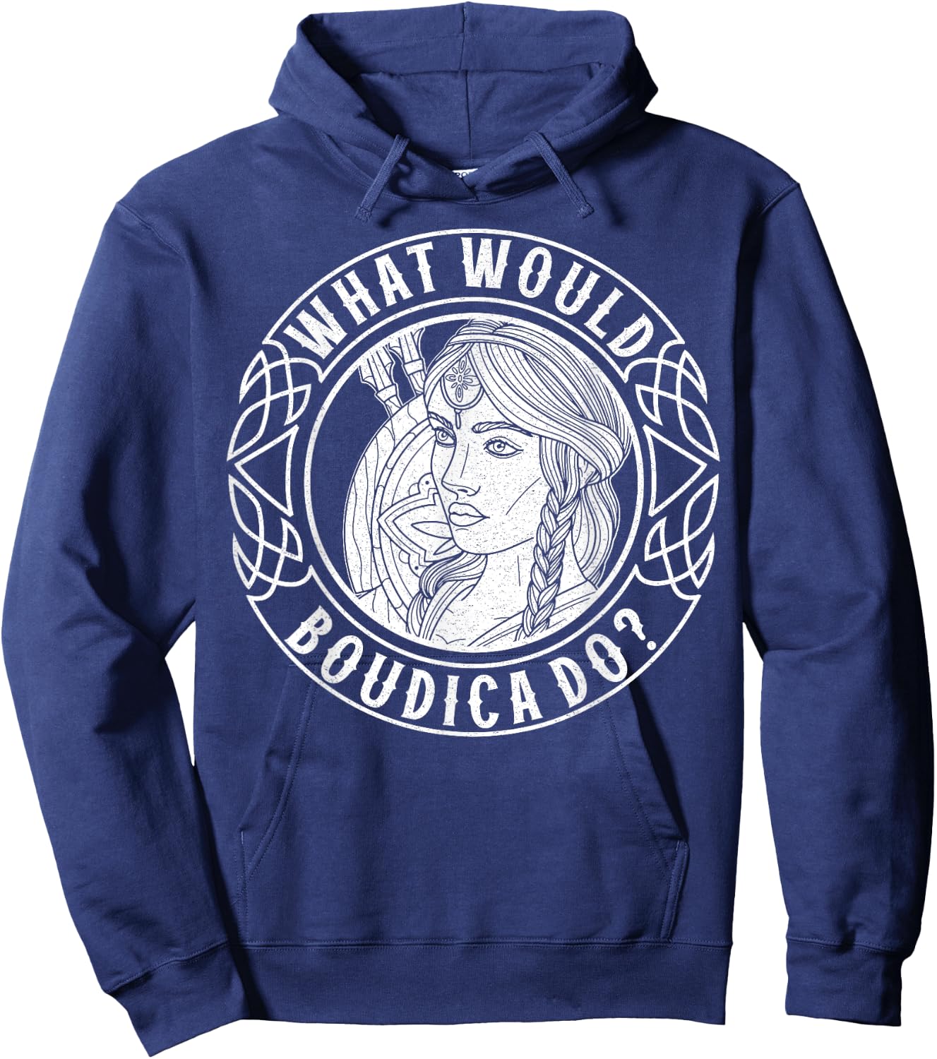 Boudica Irish Britain national souvenir ancestry Norse Hoodie - Hoodie | Navy