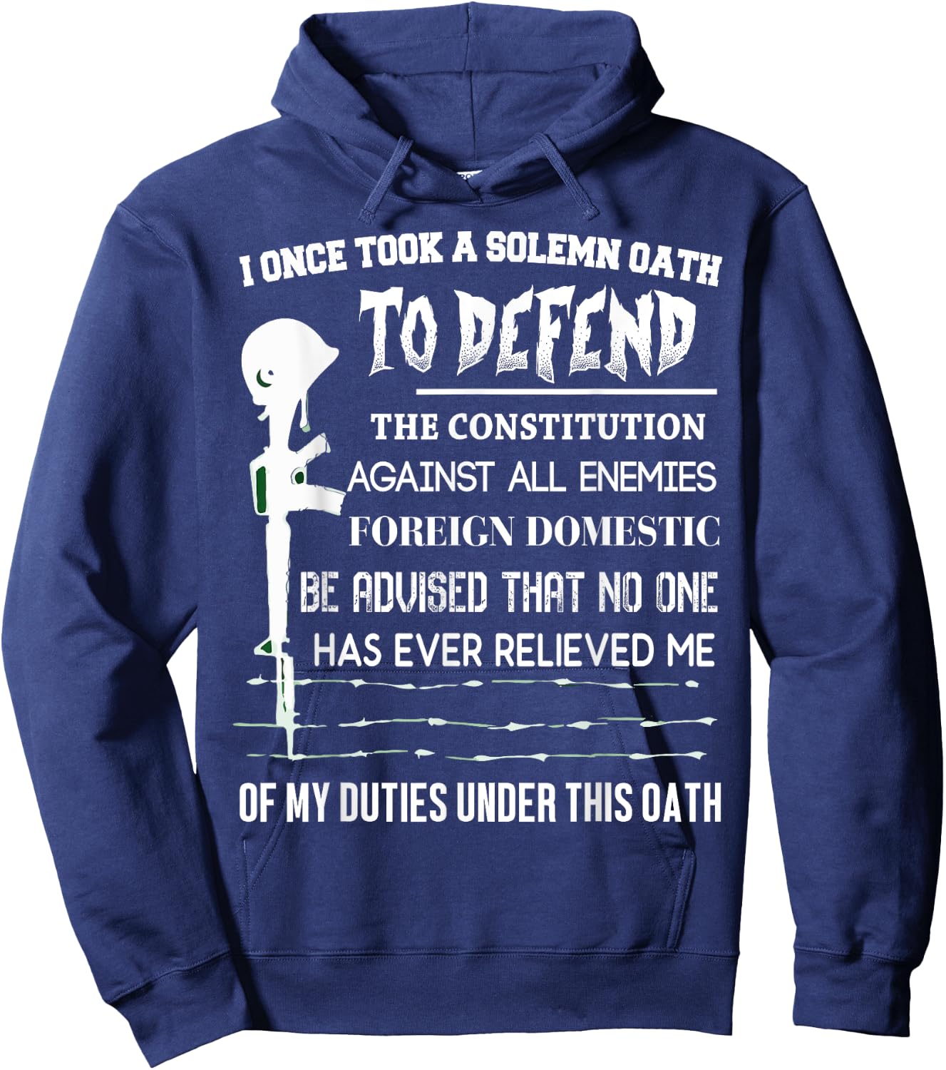I Once Took A Solemn Oath To Defend The Constitution T Shirt Hoodie - Hoodie | Navy