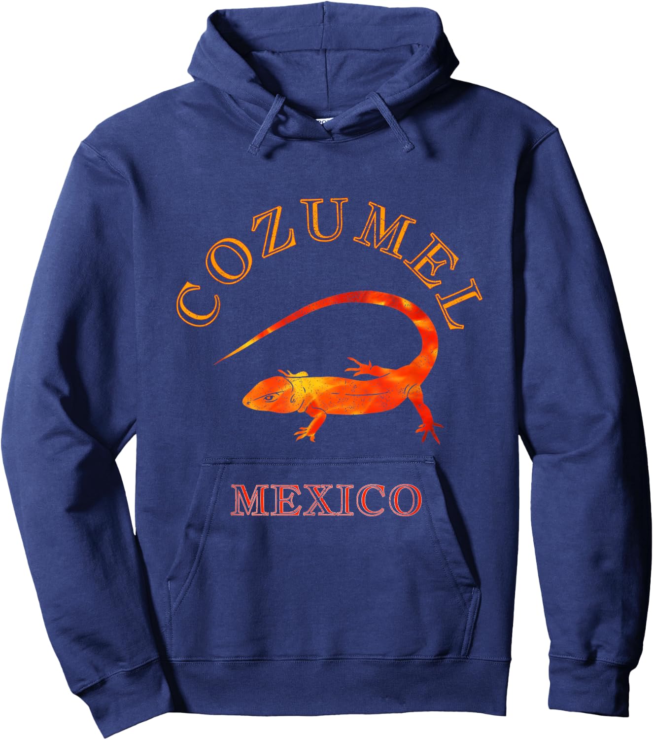 Beach Lizard Cozumel Mexico Vacation Hoodie - Hoodie | Navy