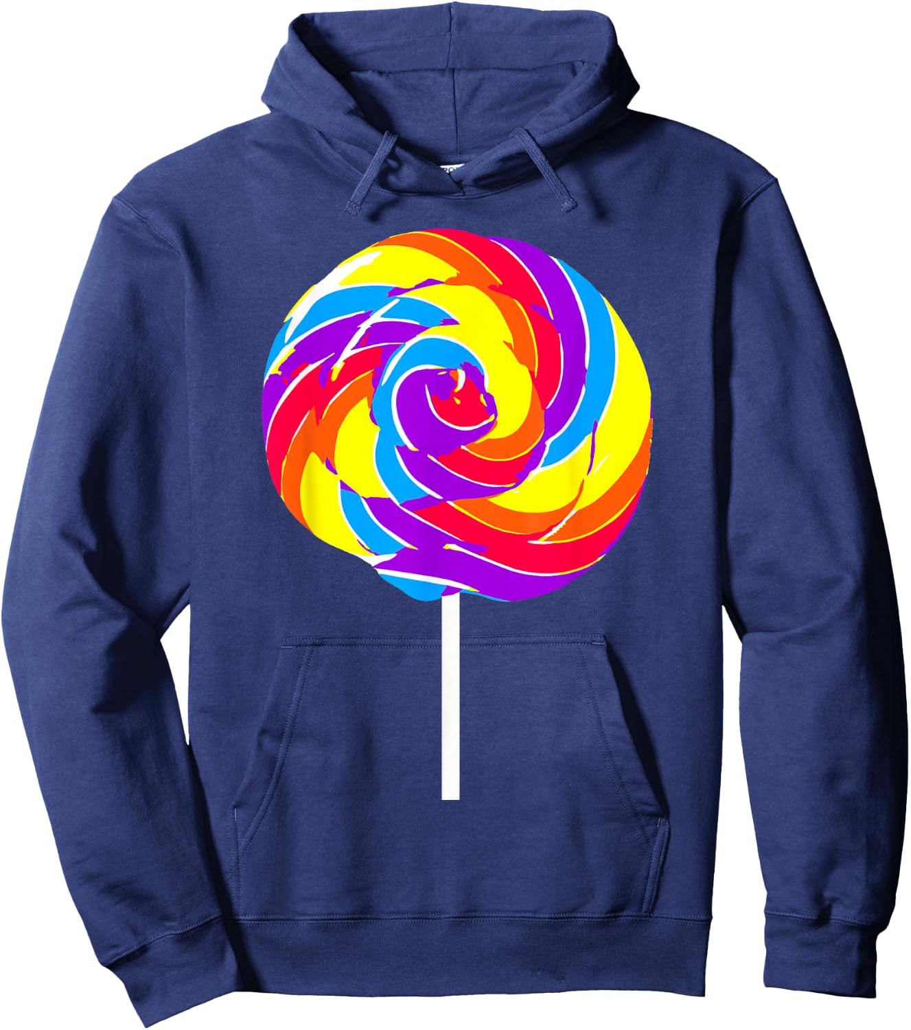 Lollipop Costume Halloween Rainbow Sucker Candy Birthday Hoodie - Hoodie | Navy