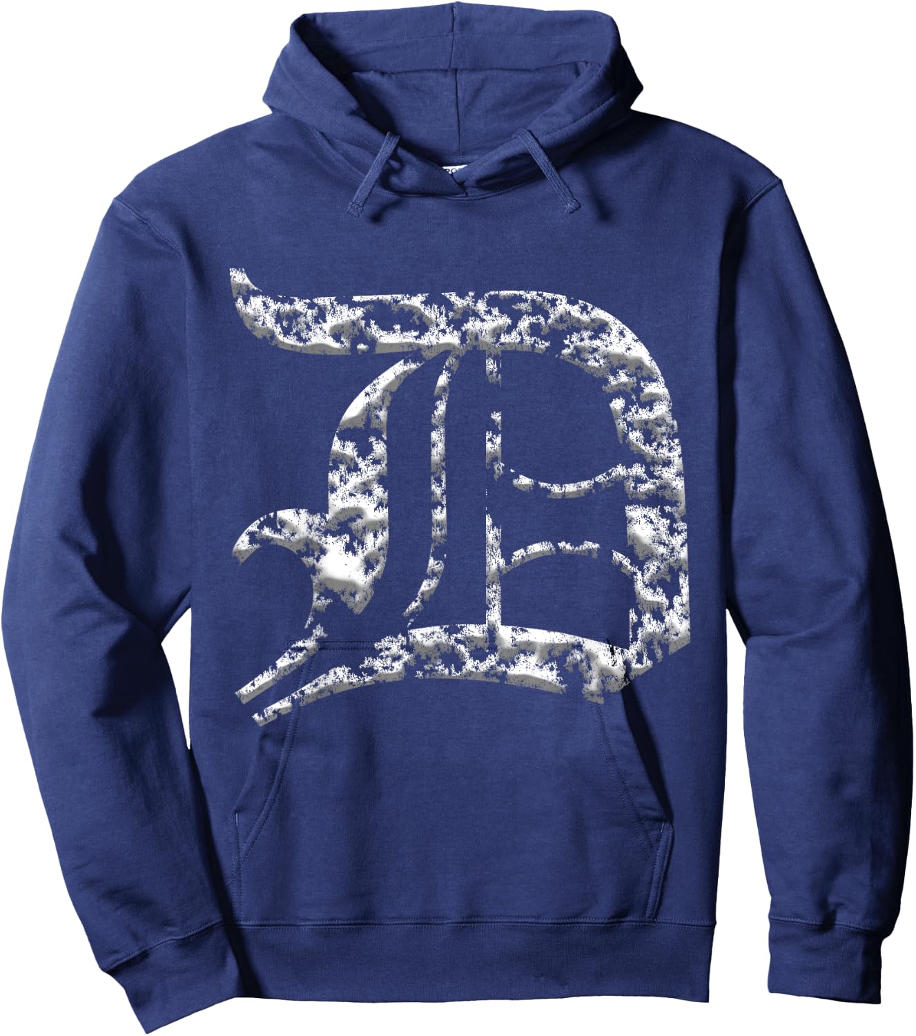 Distressed 3D Old English D for Detroit Hoodie - Hoodie | Navy