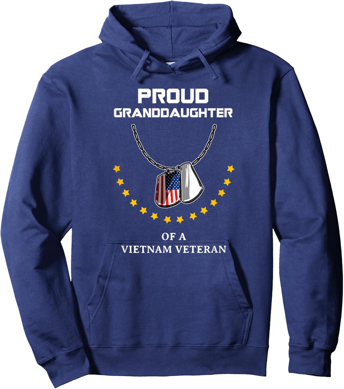 Proud Granddaughter Of A Vietnam Veteran Cool Soldier Gift Hoodie - Hoodie | Navy