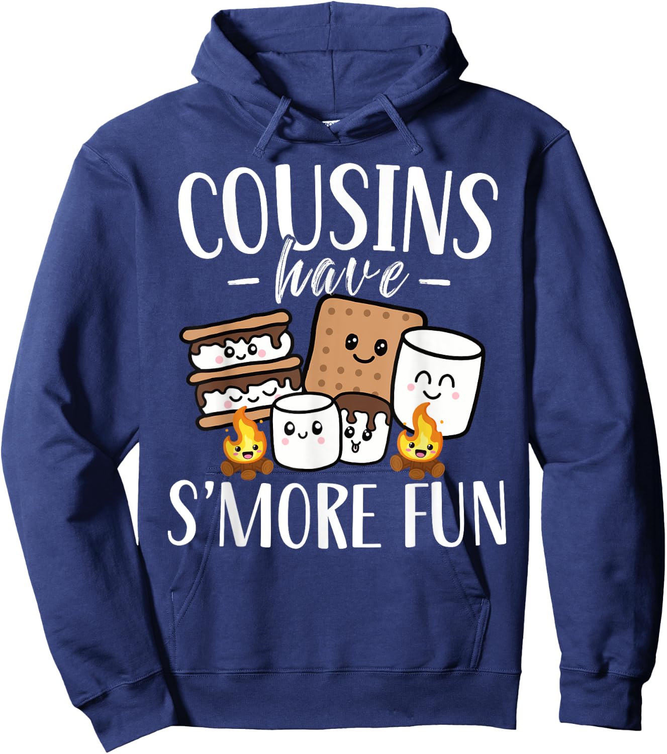 Cousins Have Smore Fun Funny Kawaii Smores Camping kids Hoodie - Hoodie | Navy