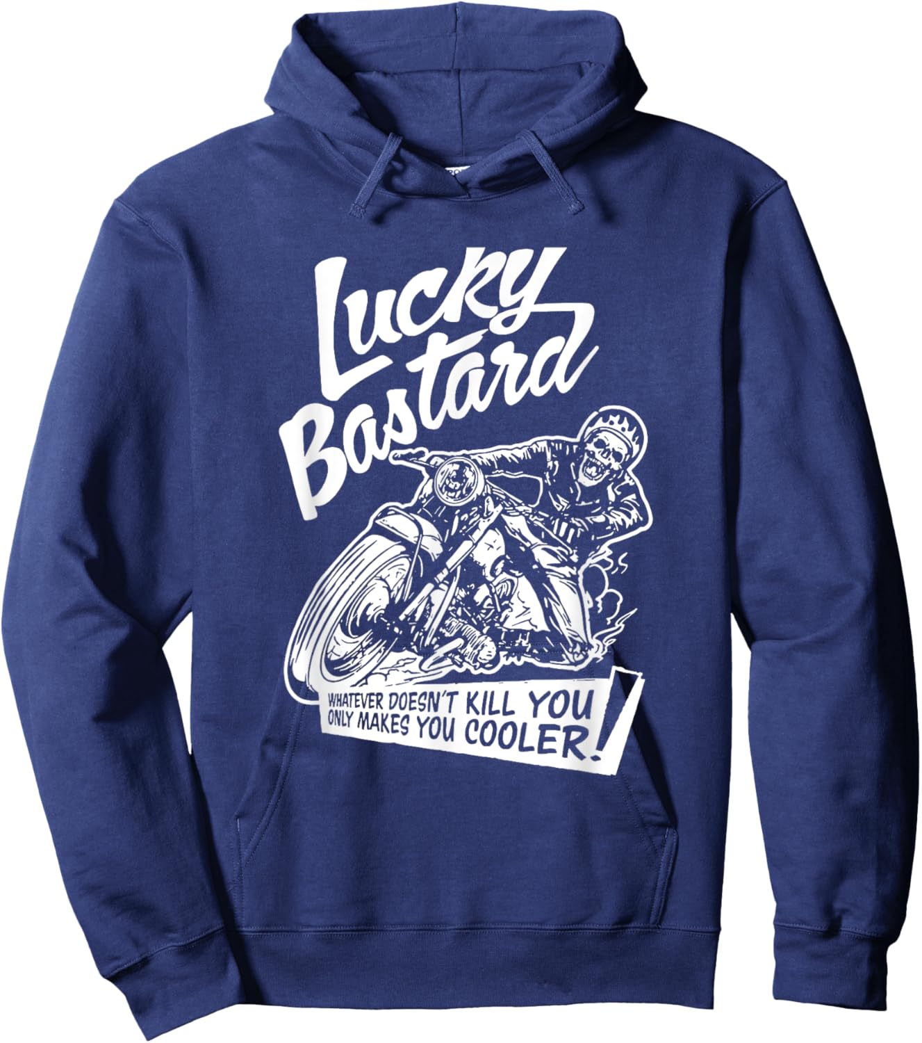 Lucky Bastard - Funny Quote design Hoodie - Hoodie | Navy