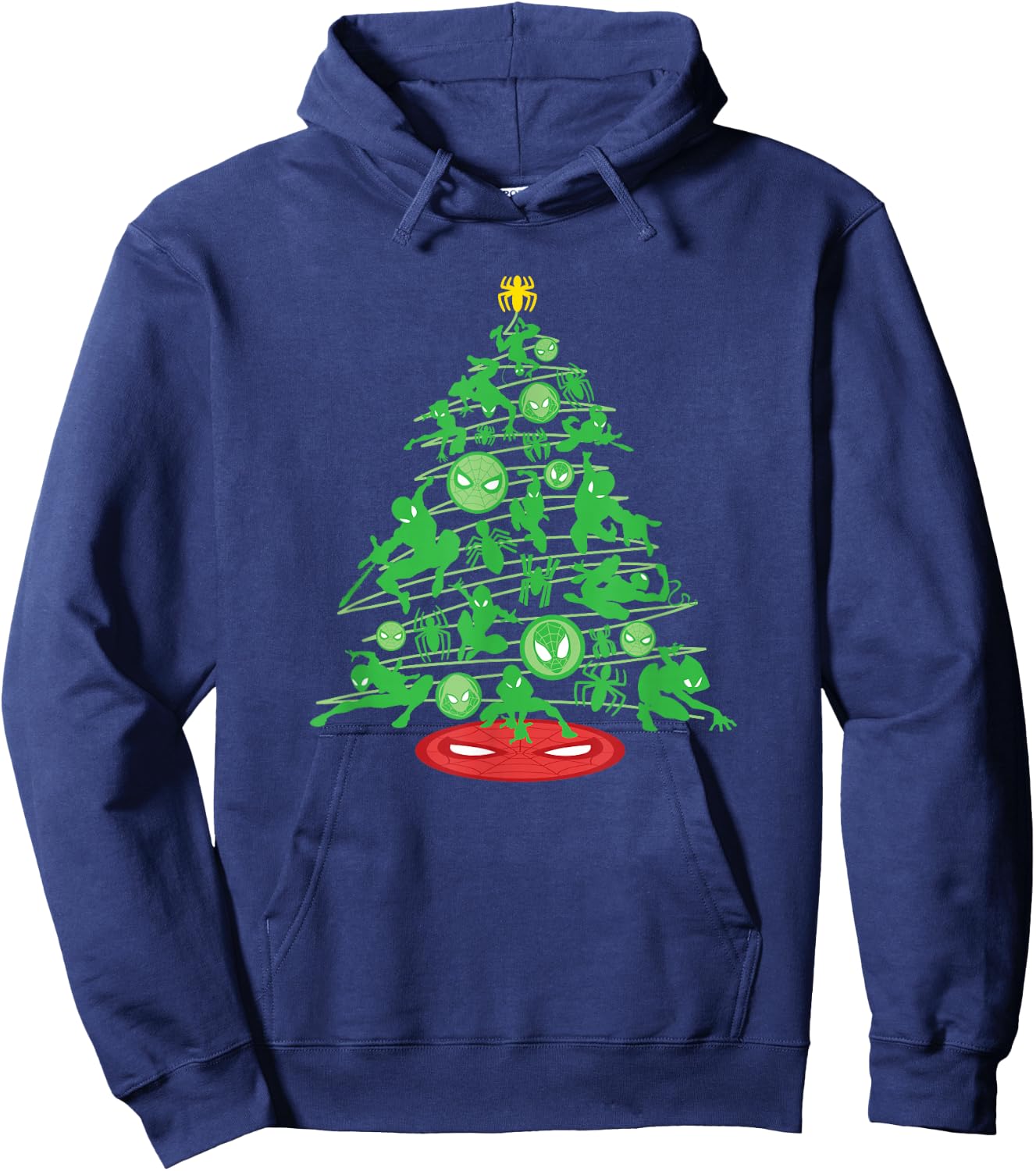 Marvel Spider-Man Christmas Tree Holiday Hoodie - Hoodie | Navy