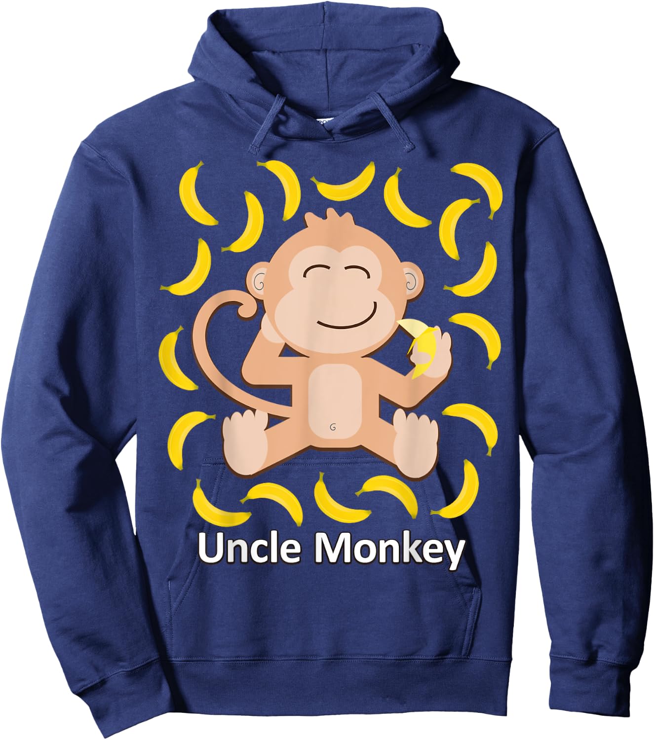 Uncle Monkey Banana Design Sassy Monkeys Bananas Hoodie - Hoodie | Navy