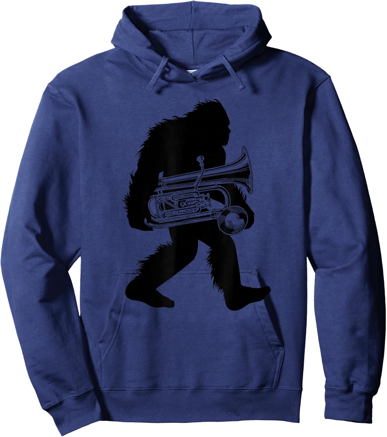 Bigfoot Euphonium , Instrument Sasquatch Apparel Hoodie - Hoodie | Navy
