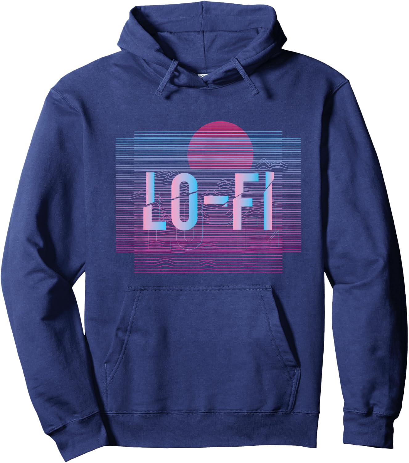 Lo-fi Hip Hop Retro Modern Shirt Hoodie - Hoodie | Navy