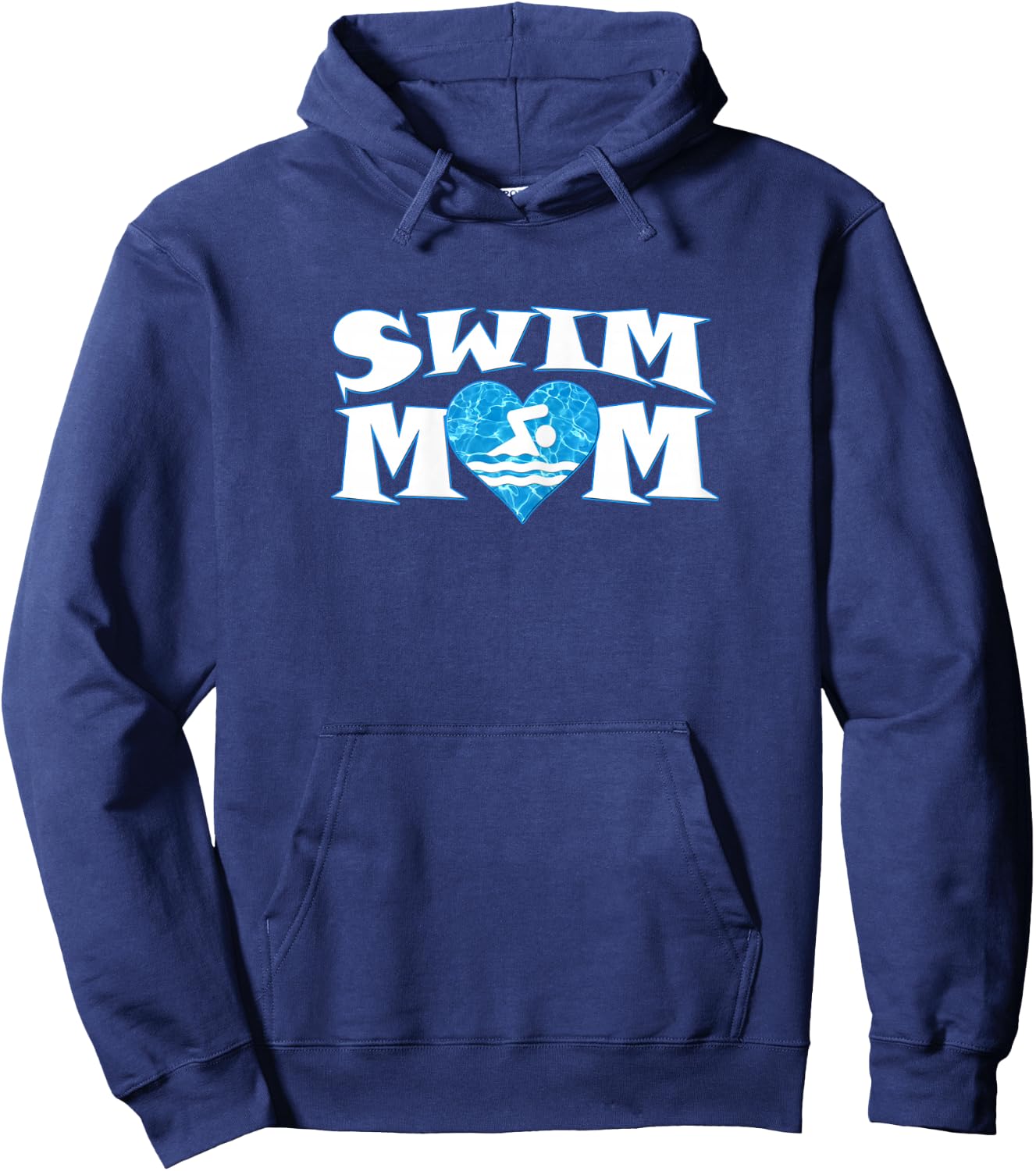 Swim Mom Heart Shaped Pool Water Swimmer Swimming & Diving Hoodie - Hoodie | Navy