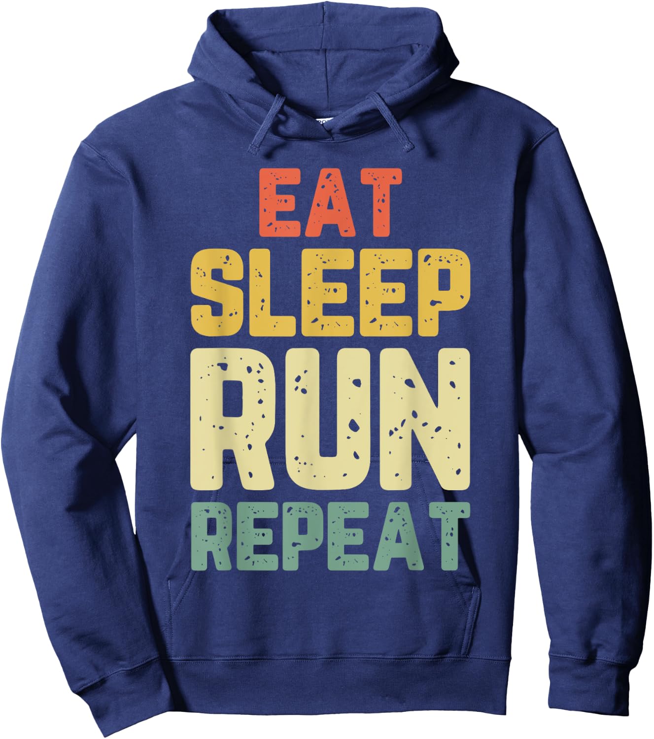 Eat Sleep Run Running Runner Funny Cool Gift Vintage Hoodie - Hoodie | Navy