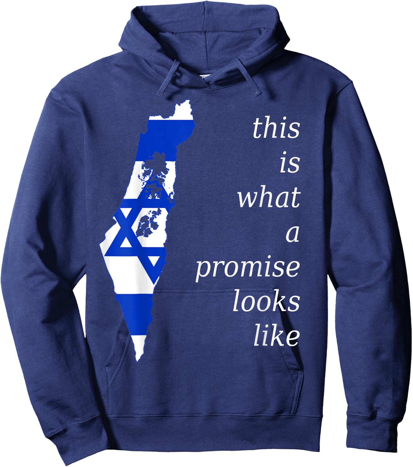 This is What a Promise Looks Like israel Jew Hebrew Jewish Hoodie - Hoodie | Navy