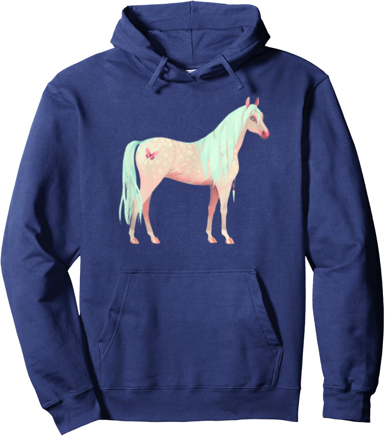 Horse Gifts and Accessories Cute Watercolor Palomino Hoodie - Hoodie | Navy
