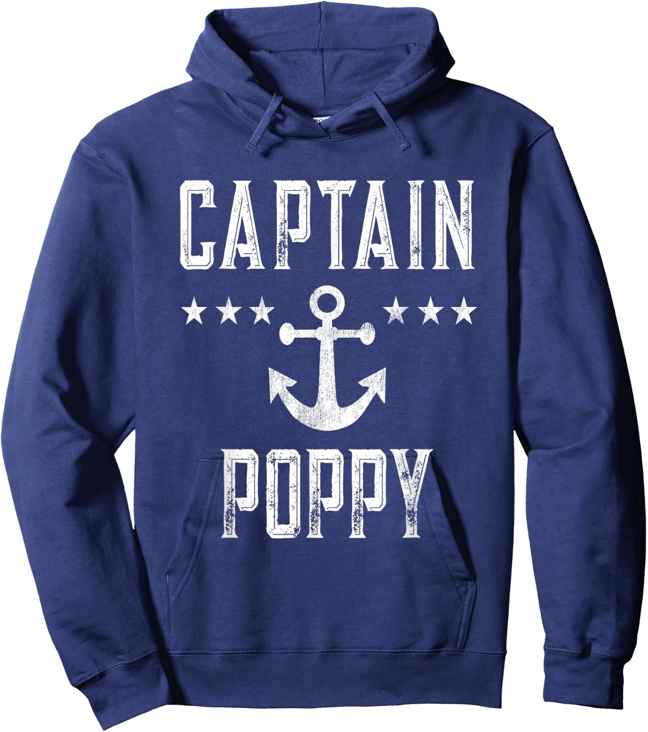 Vintage Captain Poppy - Personalized Family Cruise Boating Hoodie - Hoodie | Navy