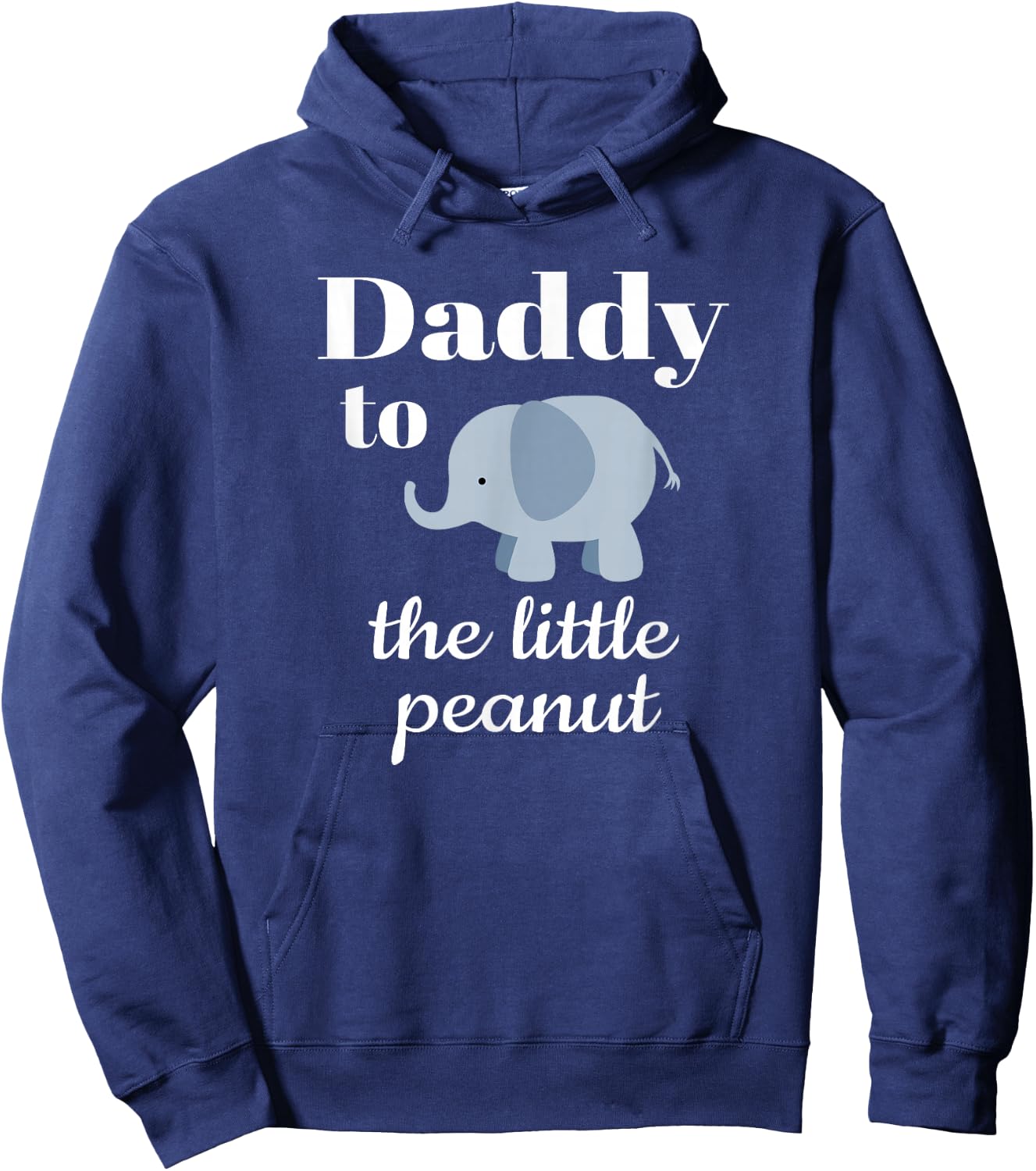 Matching Baby Shower Couples Shirt Elephant Daddy Peanut Hoodie - Hoodie | Navy