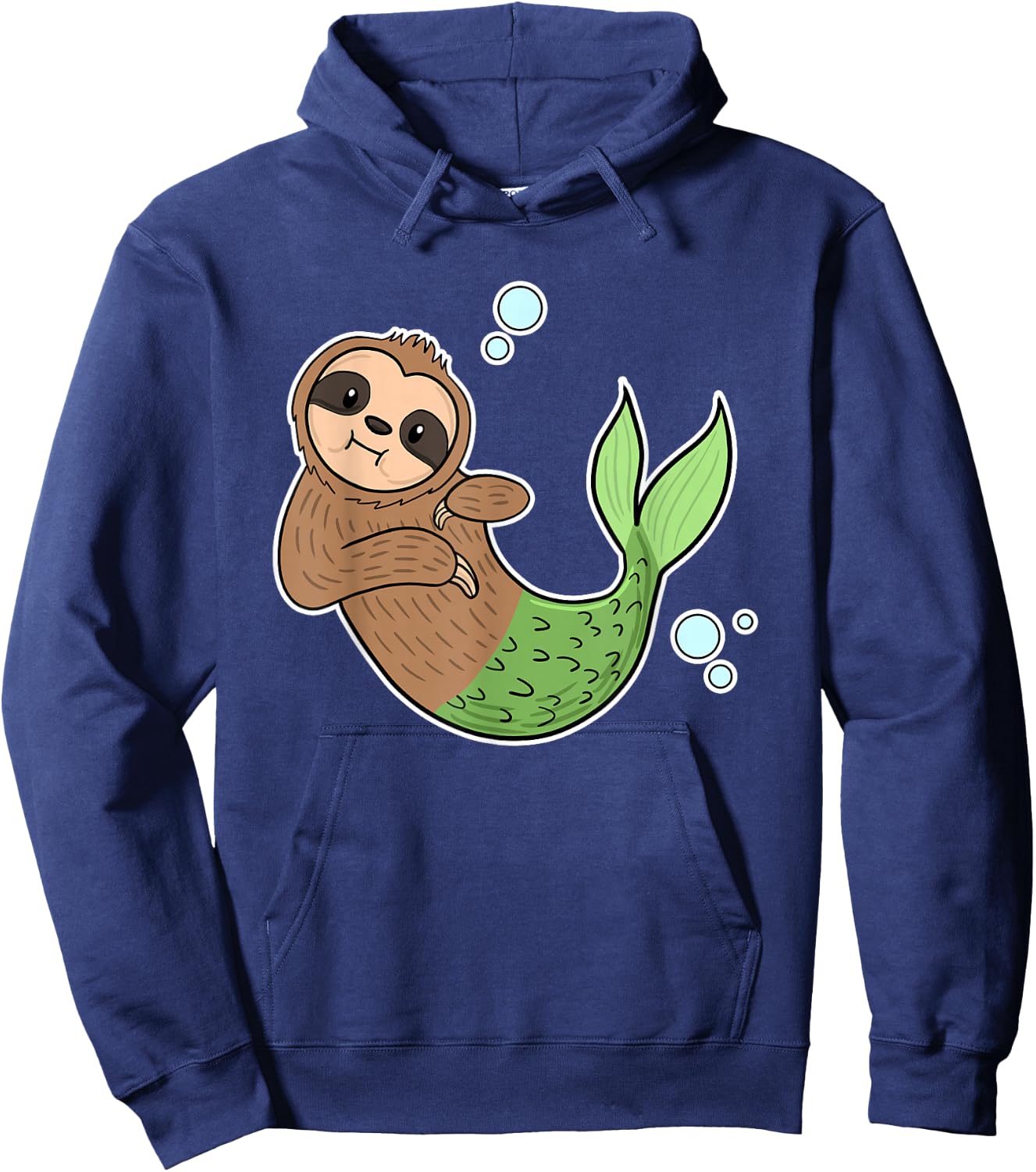 Mermaid Sloth Cute Slow Animal Sea Creature Girls Gift Hoodie - Hoodie | Navy