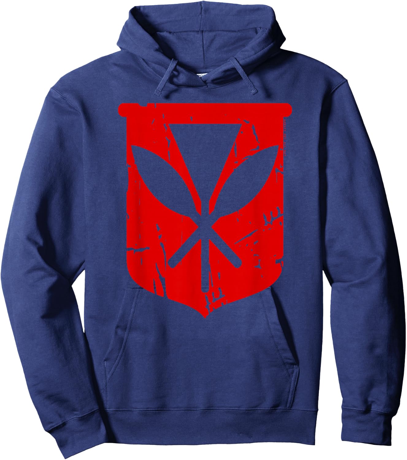 Hawai'i Kanaka Maoli (red) by Hawaii Nei All Day Hoodie - Hoodie | Navy