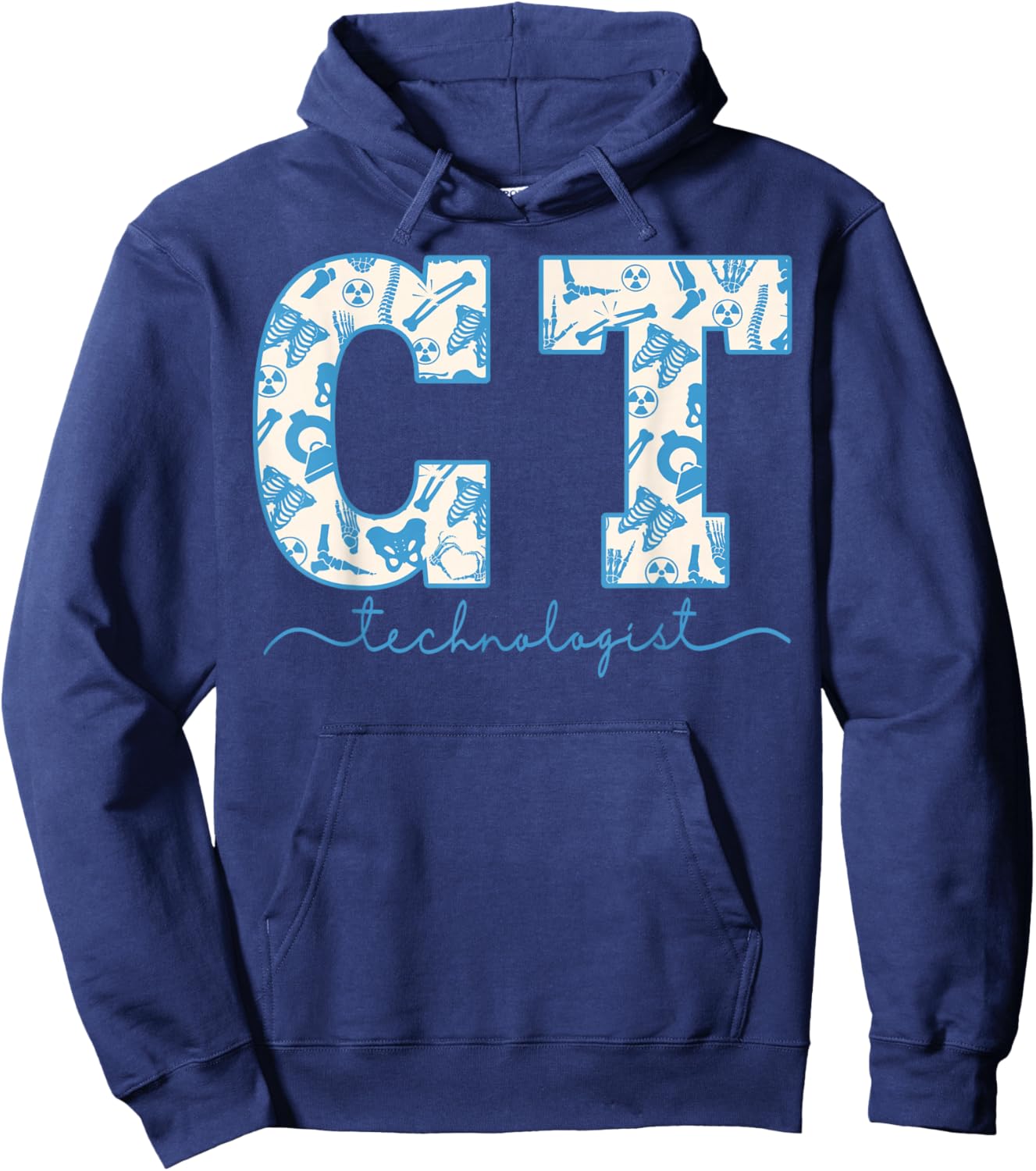 Skeleton CT Technologist CAT Scan Tech Radiology Department Hoodie - Hoodie | Navy