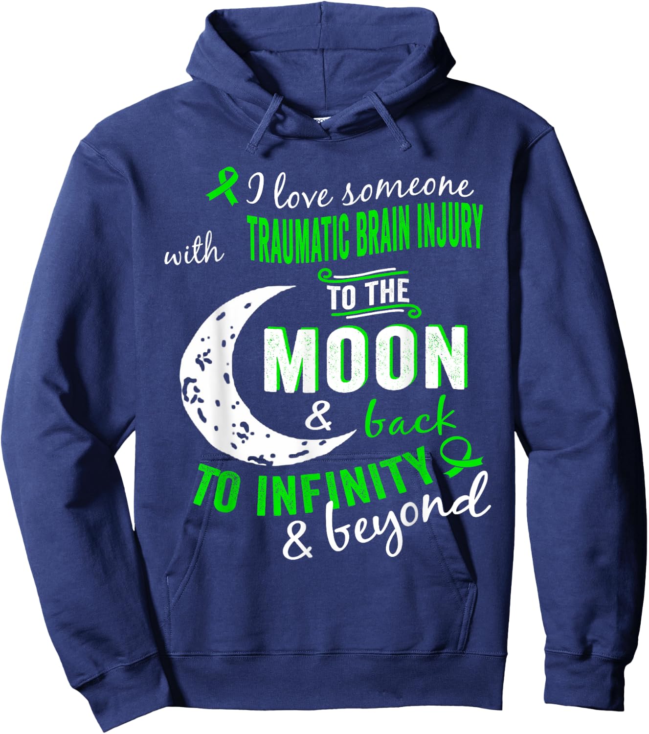 Traumatic Brain Injury Awareness Shirt Hoodie - Hoodie | Navy