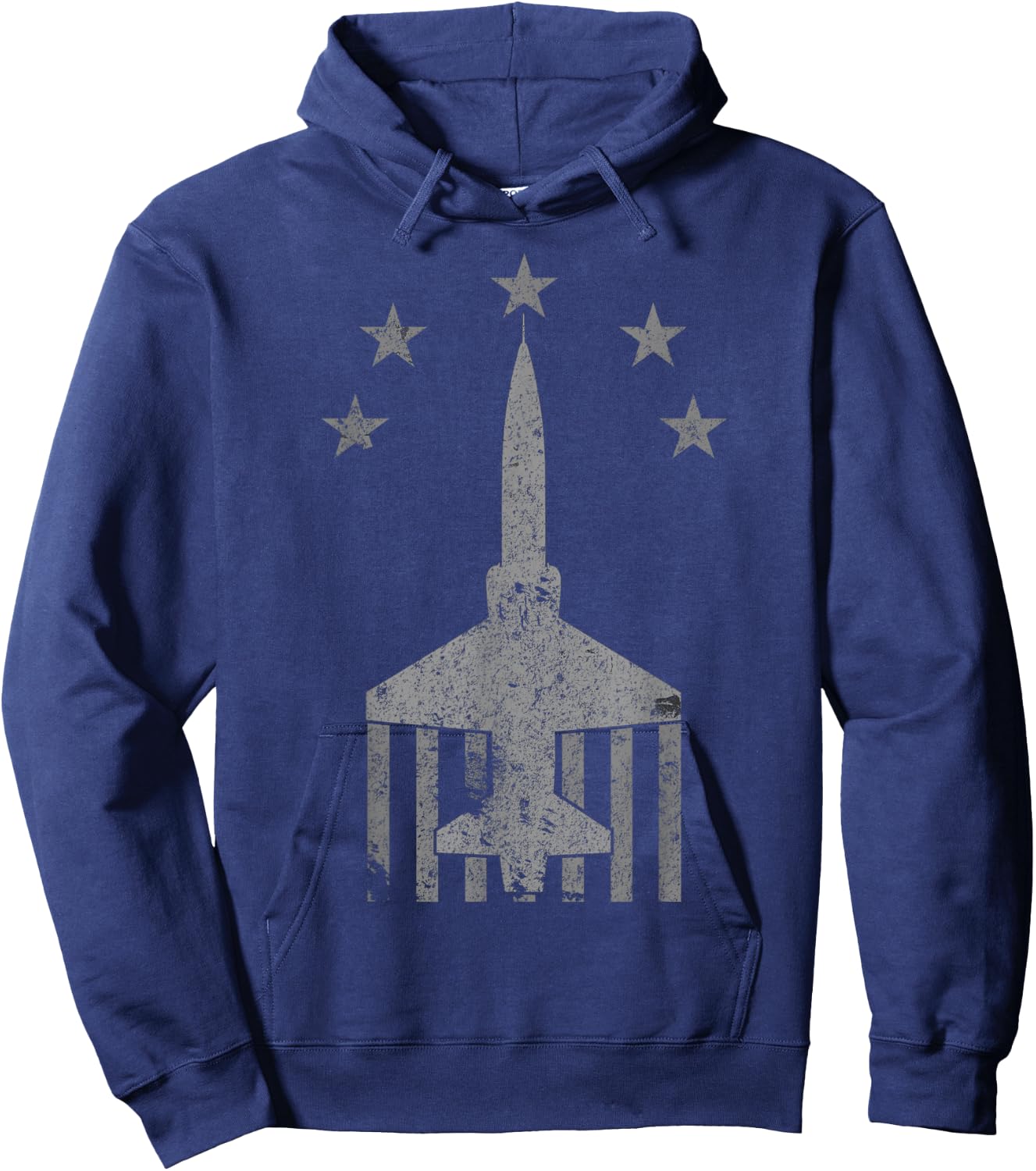 T-38 Talon Jet Trainer Airplane Vintage Stars & Bars Hoodie - Hoodie | Navy