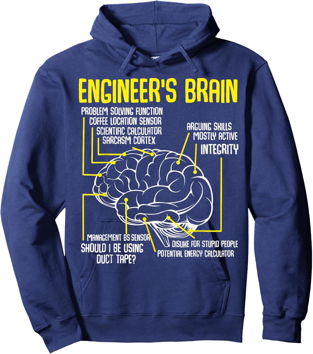 Engineer's Brain Engineering Engineering Hoodie - Hoodie | Navy