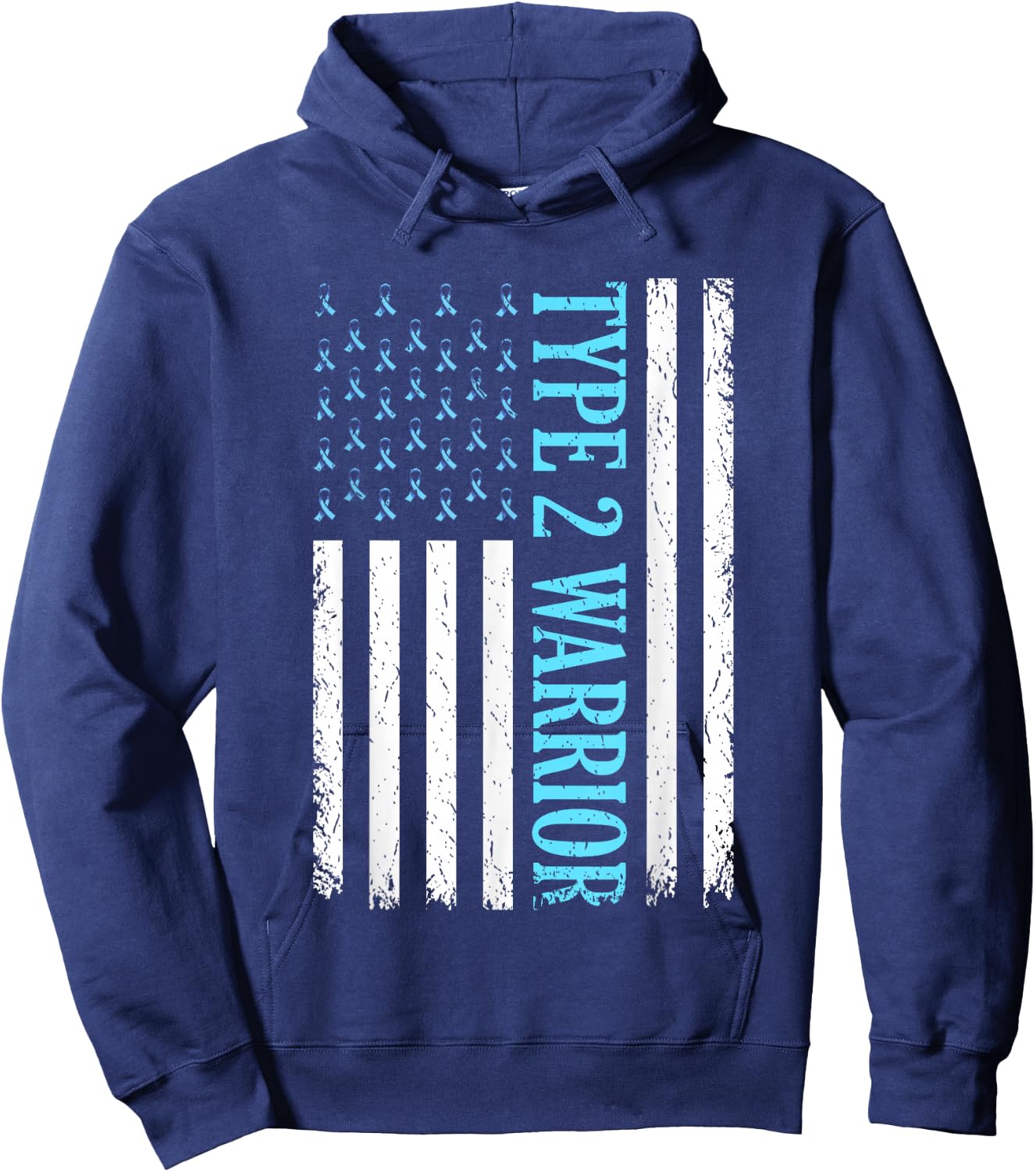 Type 2 Warrior Diabetes Awareness Diabetic Gifts Men Women Hoodie - Hoodie | Navy