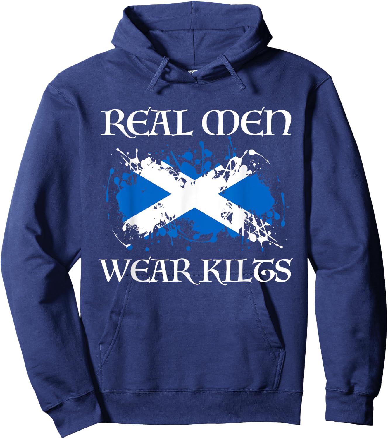 Real Men Wear Kilts T Shirt Scotland Scottish Pride Gift Hoodie - Hoodie | Navy
