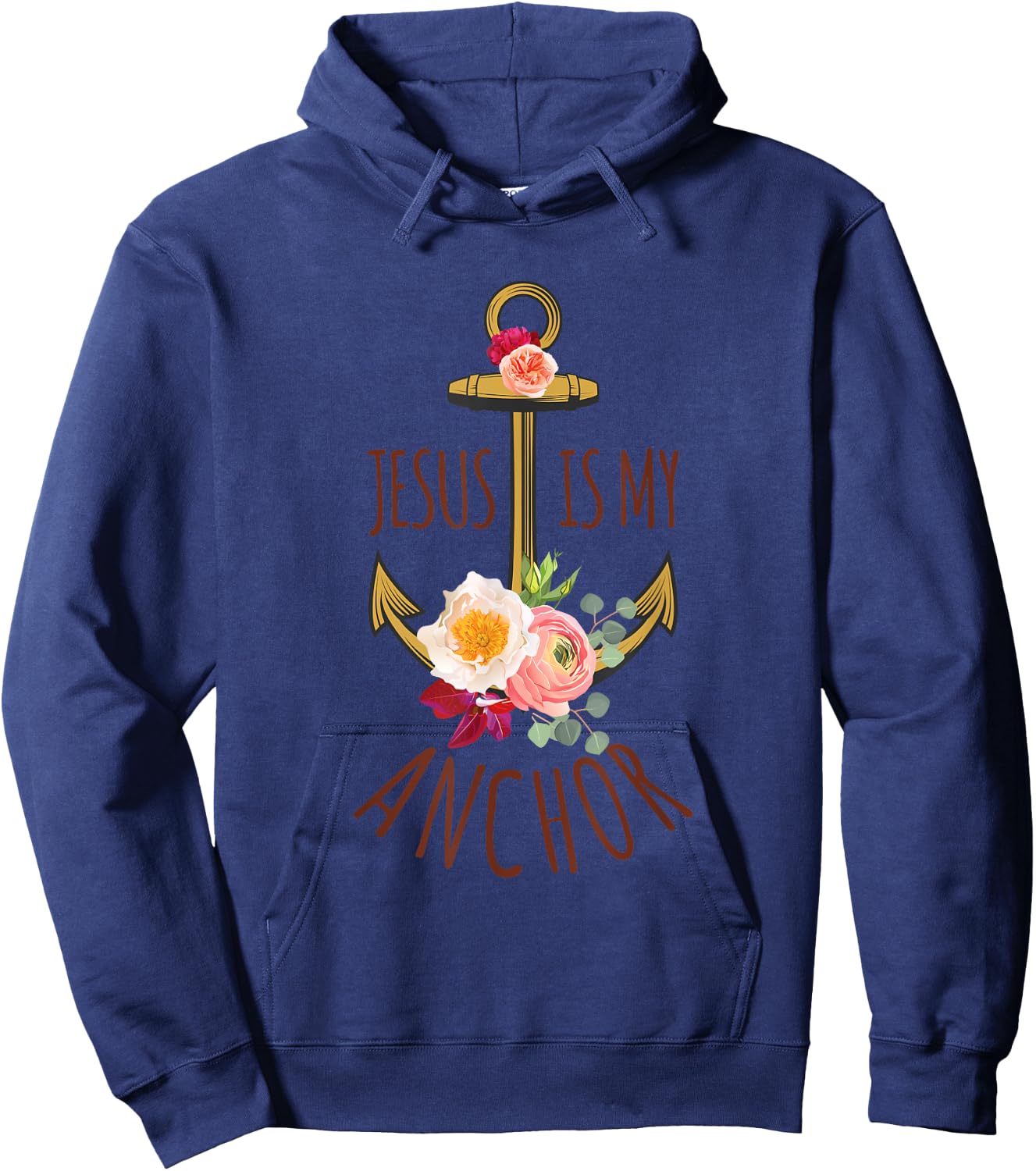 Jesus Is My Anchor Religious Beautiful Gift Hoodie - Hoodie | Navy