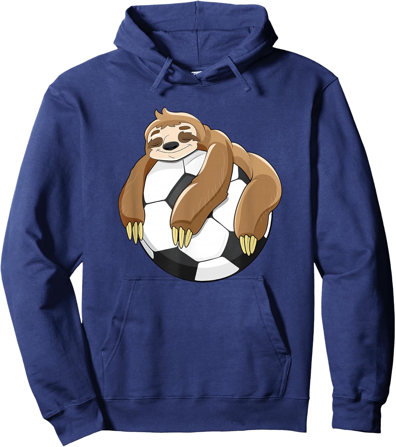 Lazy Sloth Soccer Shirt Soccer Lover Team Ball Kids Sport Hoodie - Hoodie | Navy