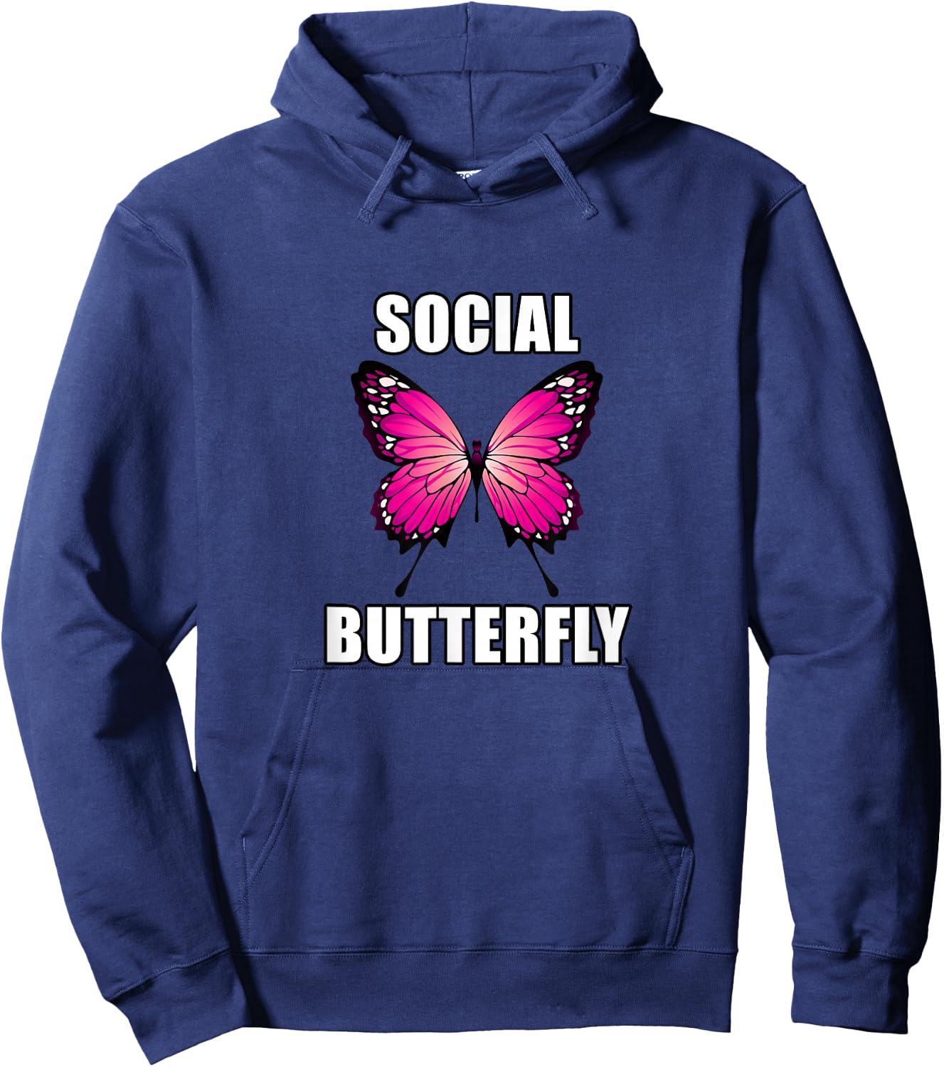 Social Butterfly - Meme Hoodie - Hoodie | Navy