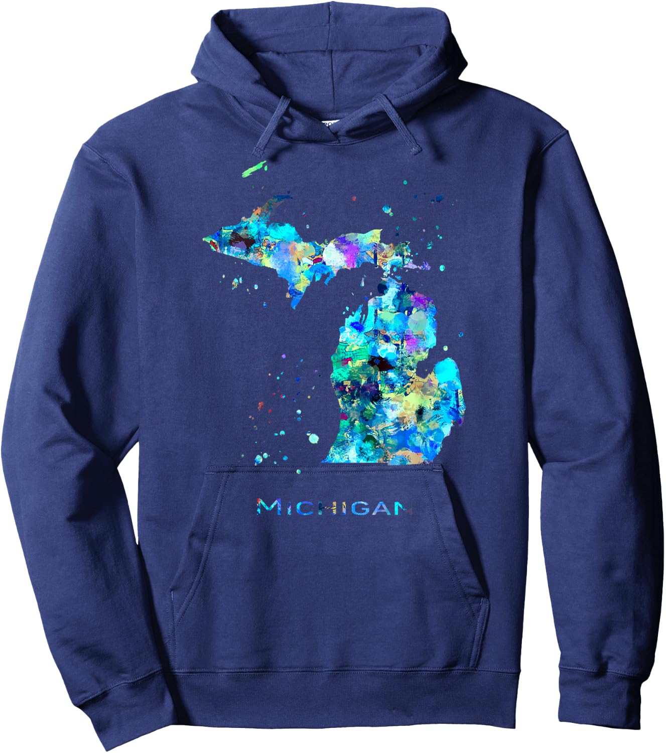 Michigan Map Hoodie - Hoodie | Navy