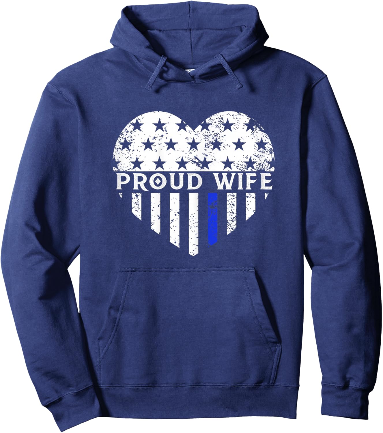 Police Wife Shirt Thin Blue Line Flag Law Enforcement Hoodie - Hoodie | Navy