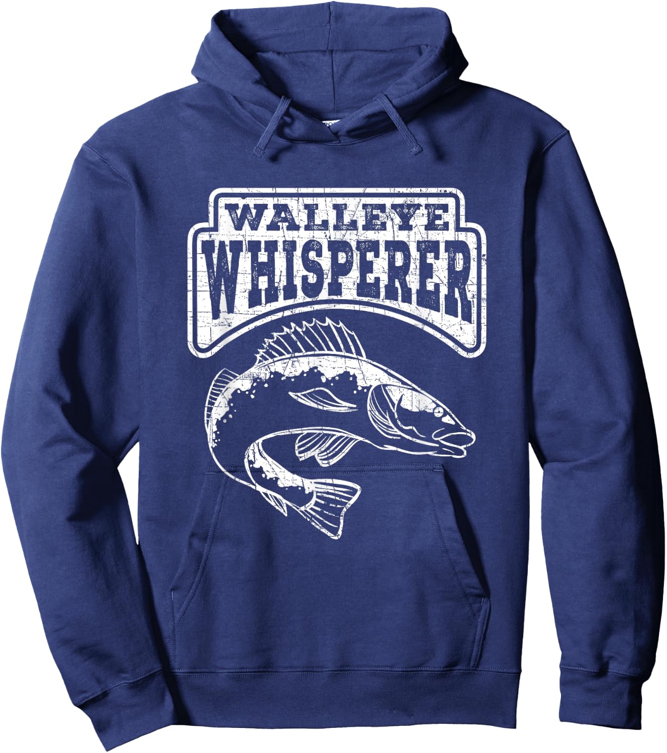 Walleye Whisperer Funny Fishing Quote Camping Fishing Hoodie - Hoodie | Navy