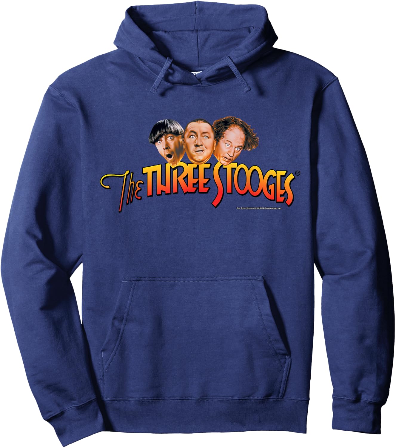 TTS- The Three Stooges: Head Logo Hoodie - Hoodie | Navy