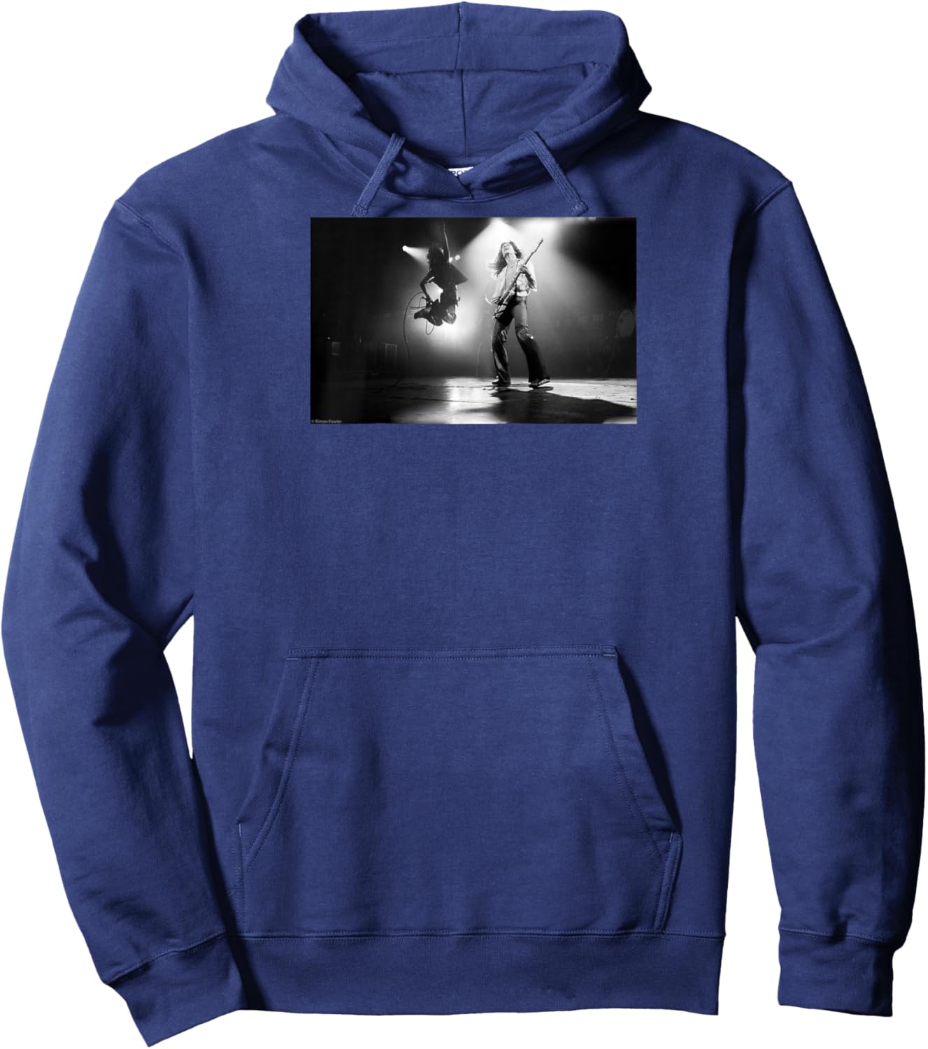 Eddie Van Halen Jump Live Rainbow Theatre By Simon Fowler Raglan Baseball Hoodie - Hoodie | Navy