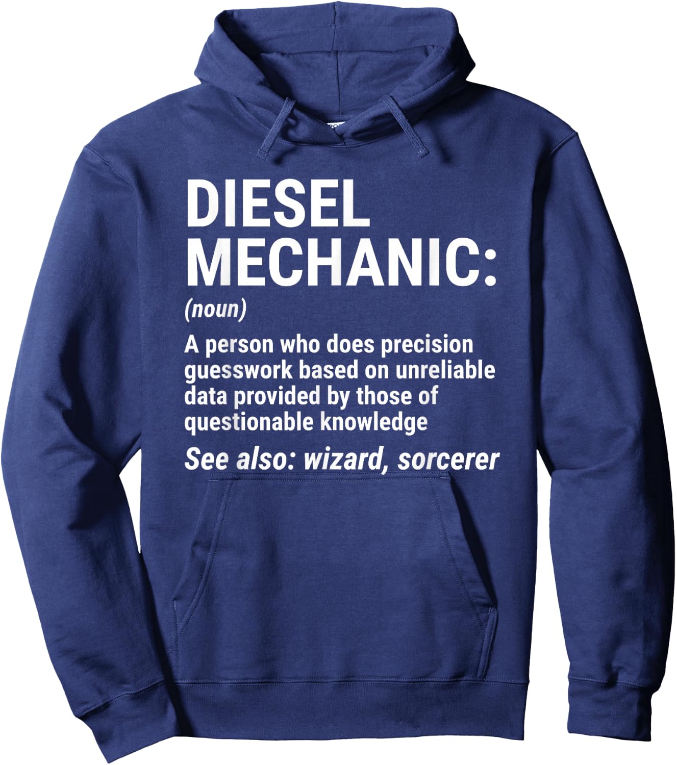 Diesel Mechanic Definition Funny Mechanic Gift Hoodie - Hoodie | Navy