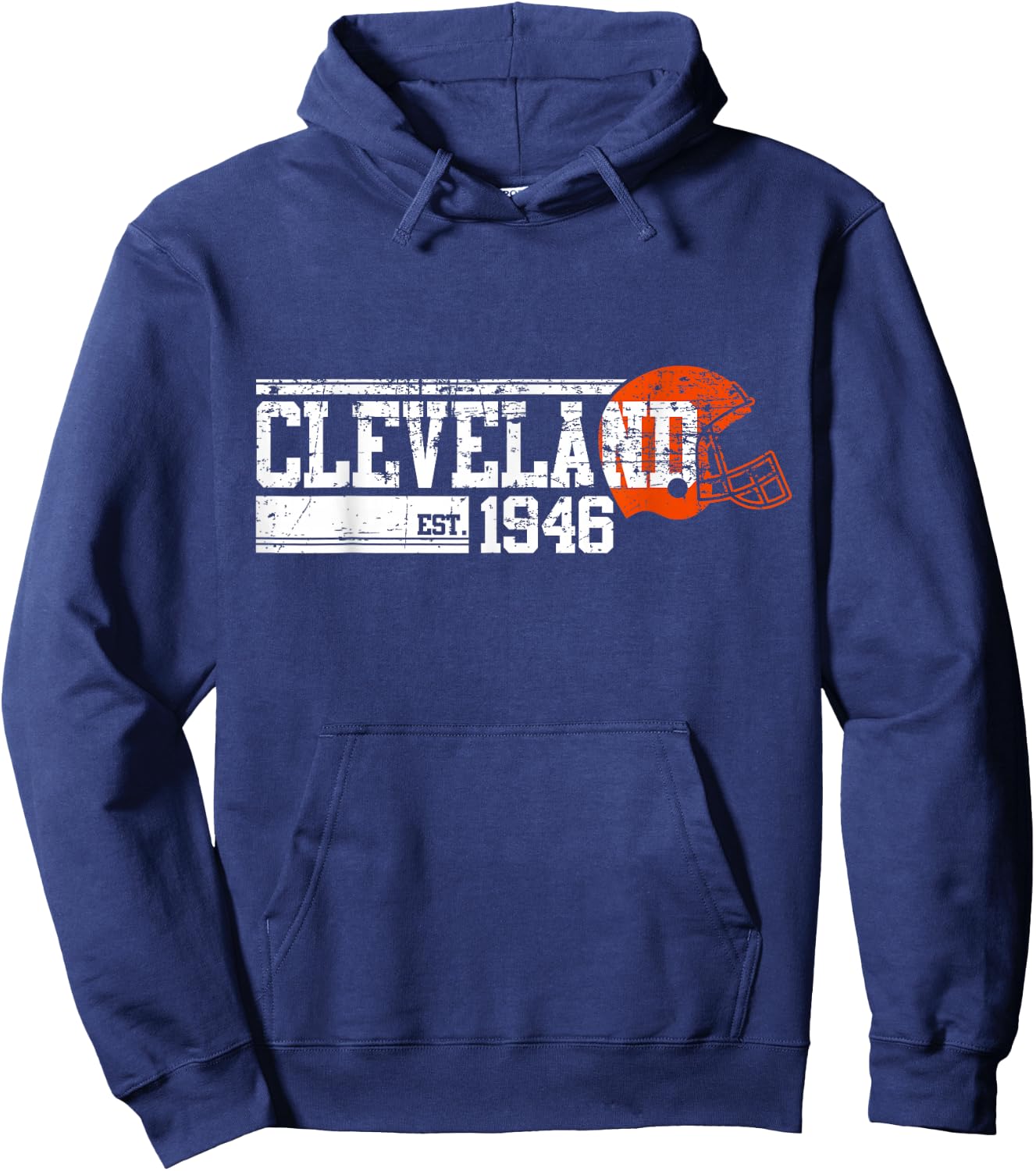 Vintage Cleveland Football Gift Hoodie - Hoodie | Navy