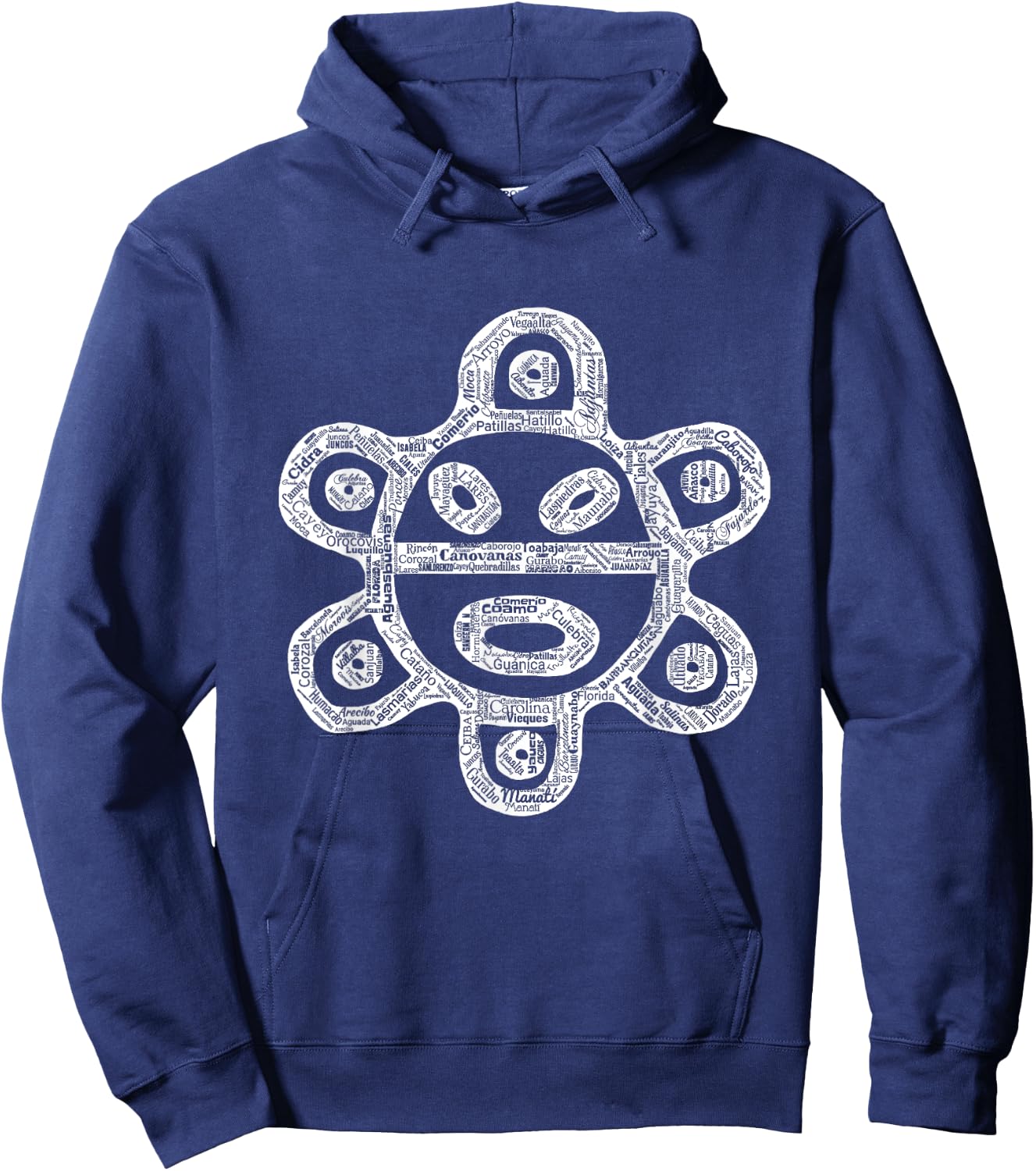 Taino Sun Puerto Rico cities and towns Boriken Boricua tea Hoodie - Hoodie | Navy