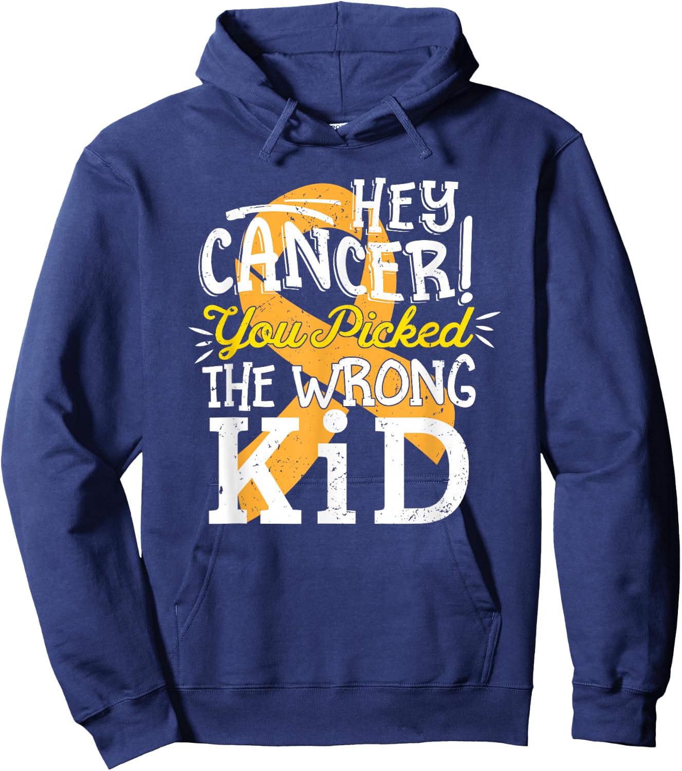 Childhood Cancer Shirt Awareness Survivor Wrong Kid Support Hoodie - Hoodie | Navy