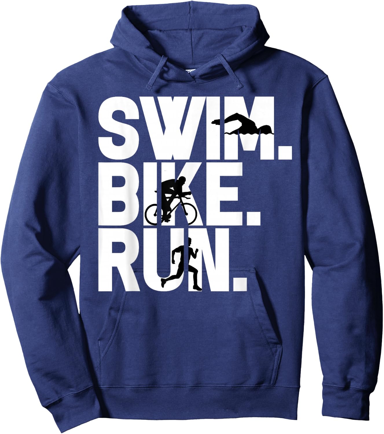 Swim Bike Run Triathlon Triathlete Athletics Gift Hoodie - Hoodie | Navy