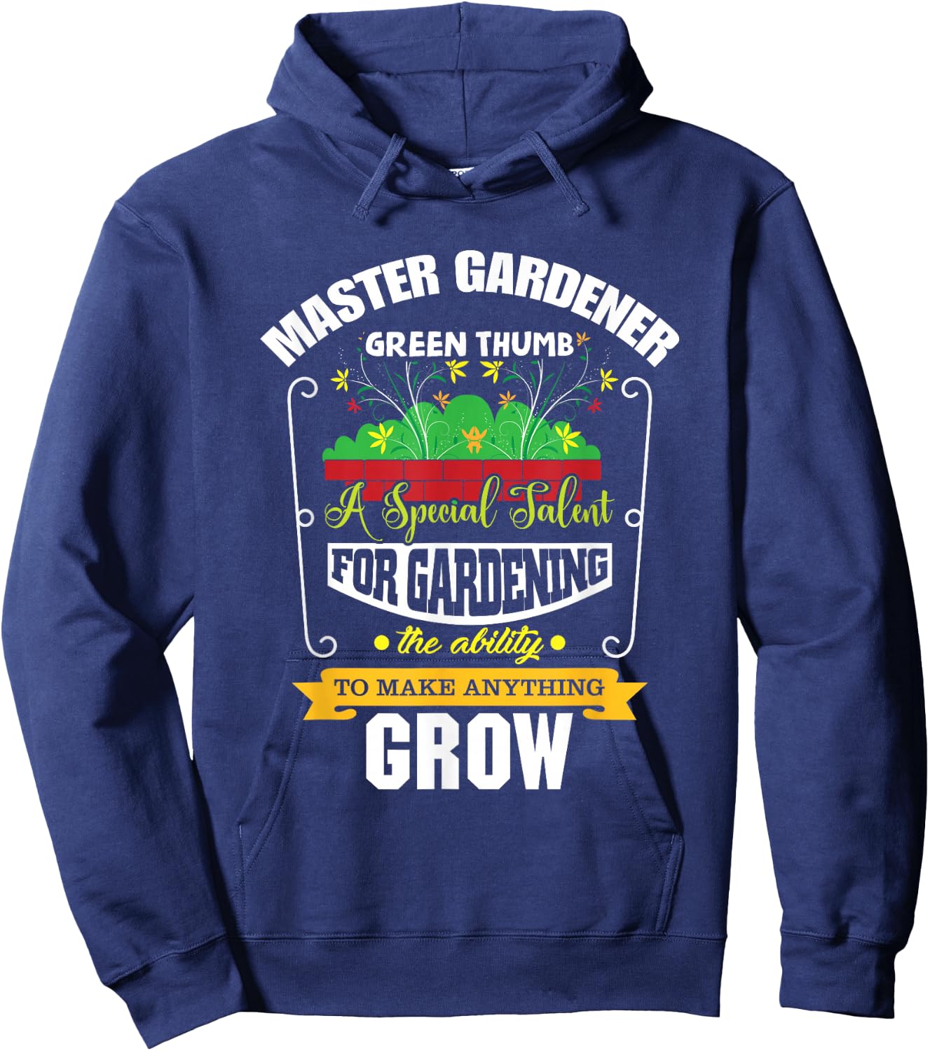 Master Gardener Green Thumb Plant Flower Grow Hoodie - Hoodie | Navy