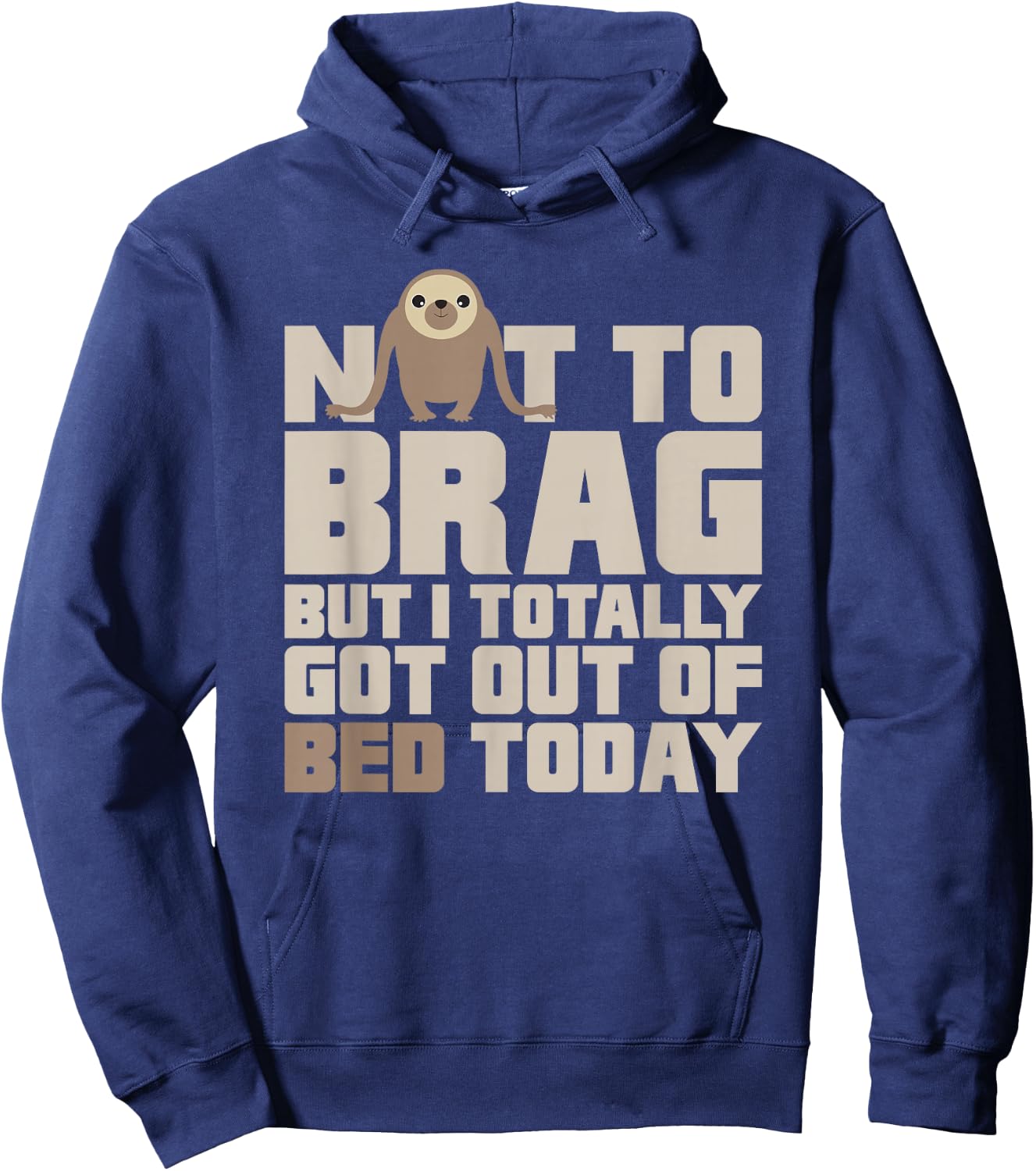 Sloth Gets Out Of Bed Shirt Hoodie - Hoodie | Navy