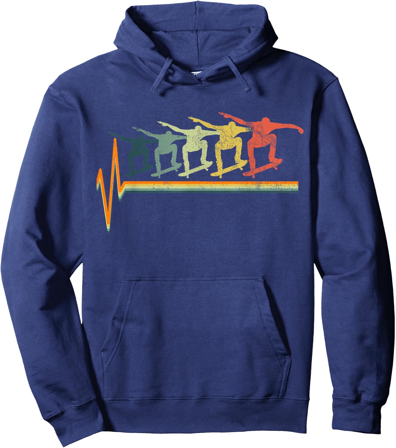Skateboard Skater Gift Ollie Vintage Hoodie - Hoodie | Navy