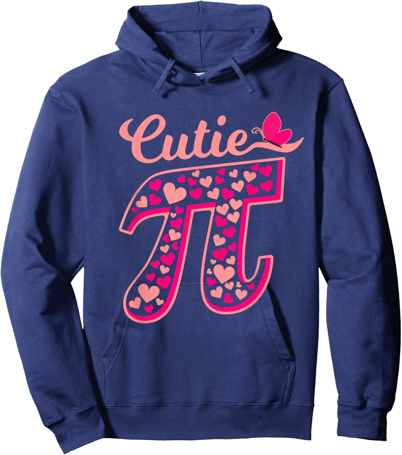 Pi Day Shirt Women Kids Men Toddler Math Teacher Cutie Pi Hoodie - Hoodie | Navy