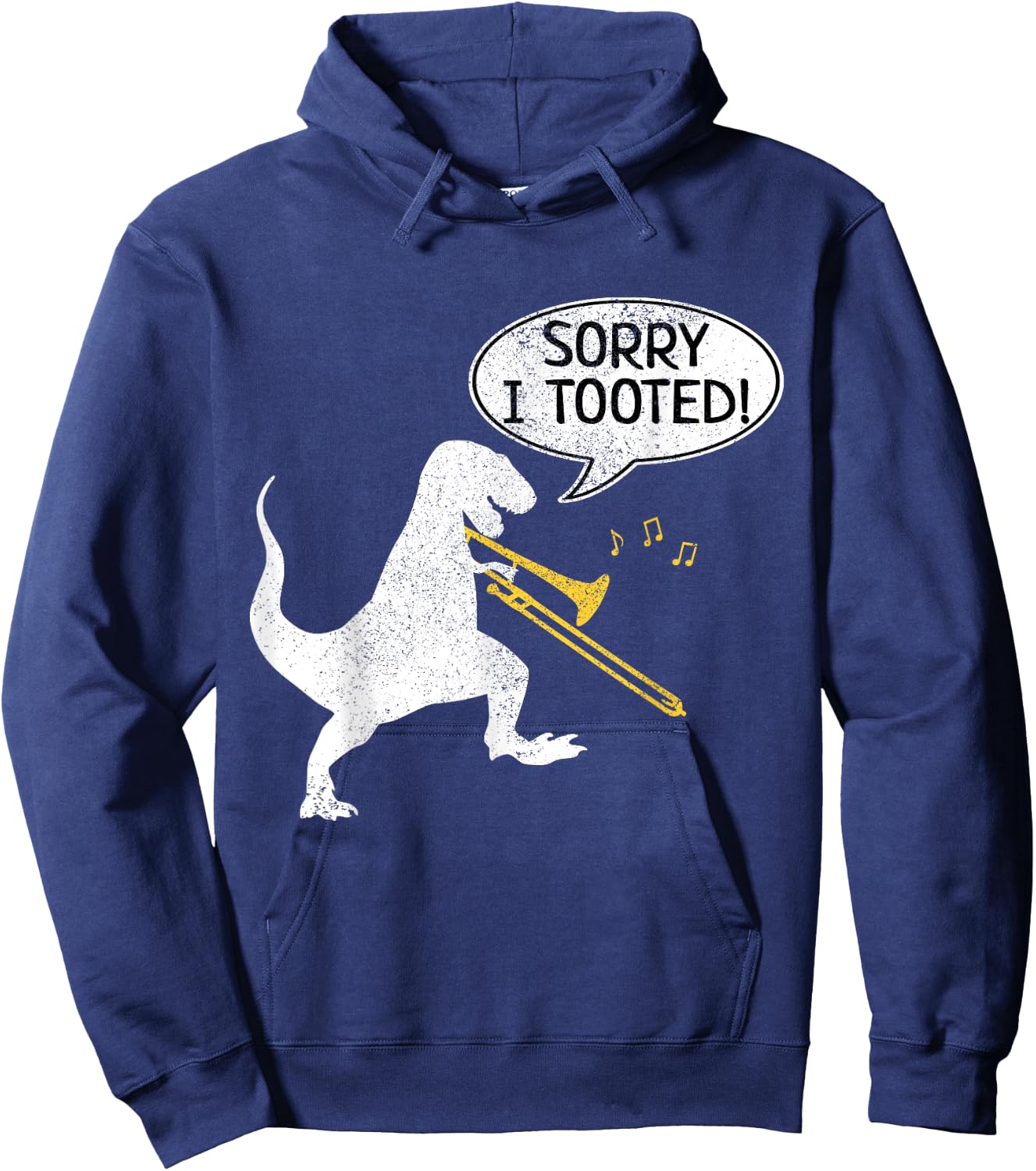 Sorry I Tooted Trombone Shirt Dinosaur Marching Band Hoodie - Hoodie | Navy