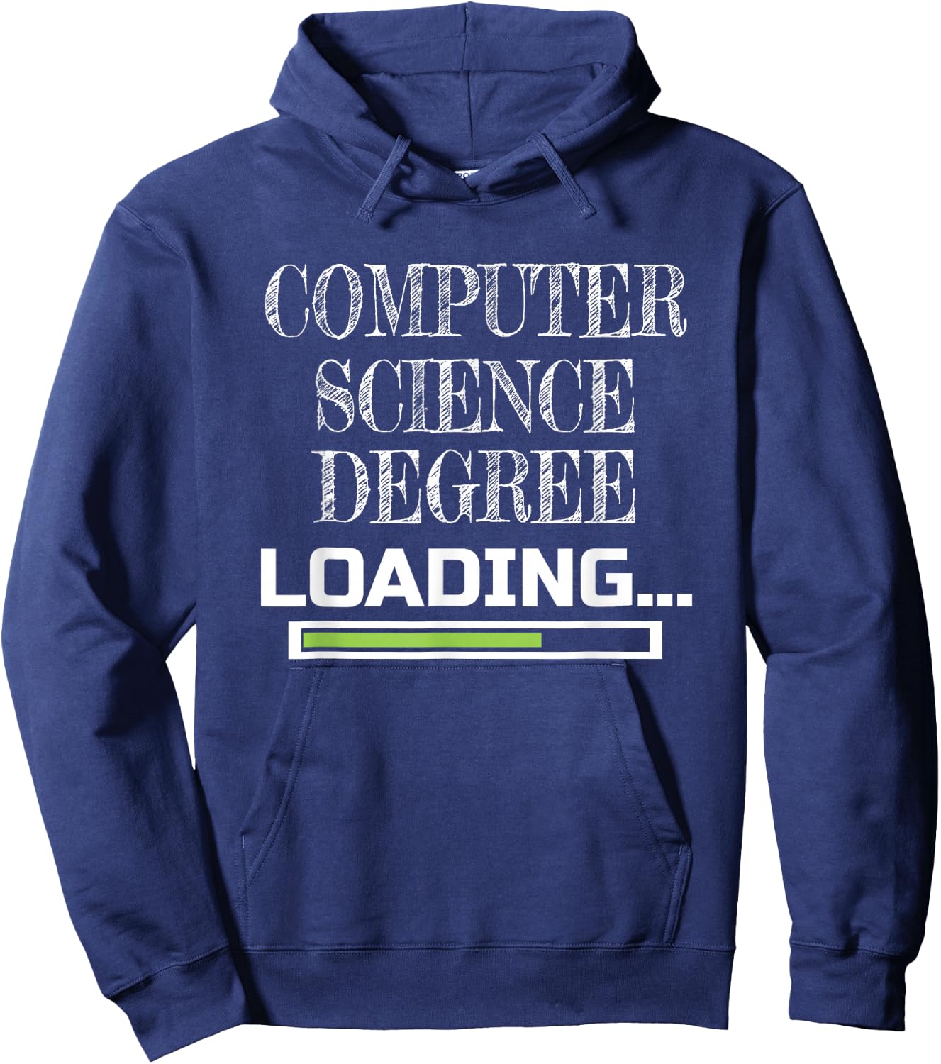 Computer Science Degree Loading CS School Major Hoodie - Hoodie | Navy