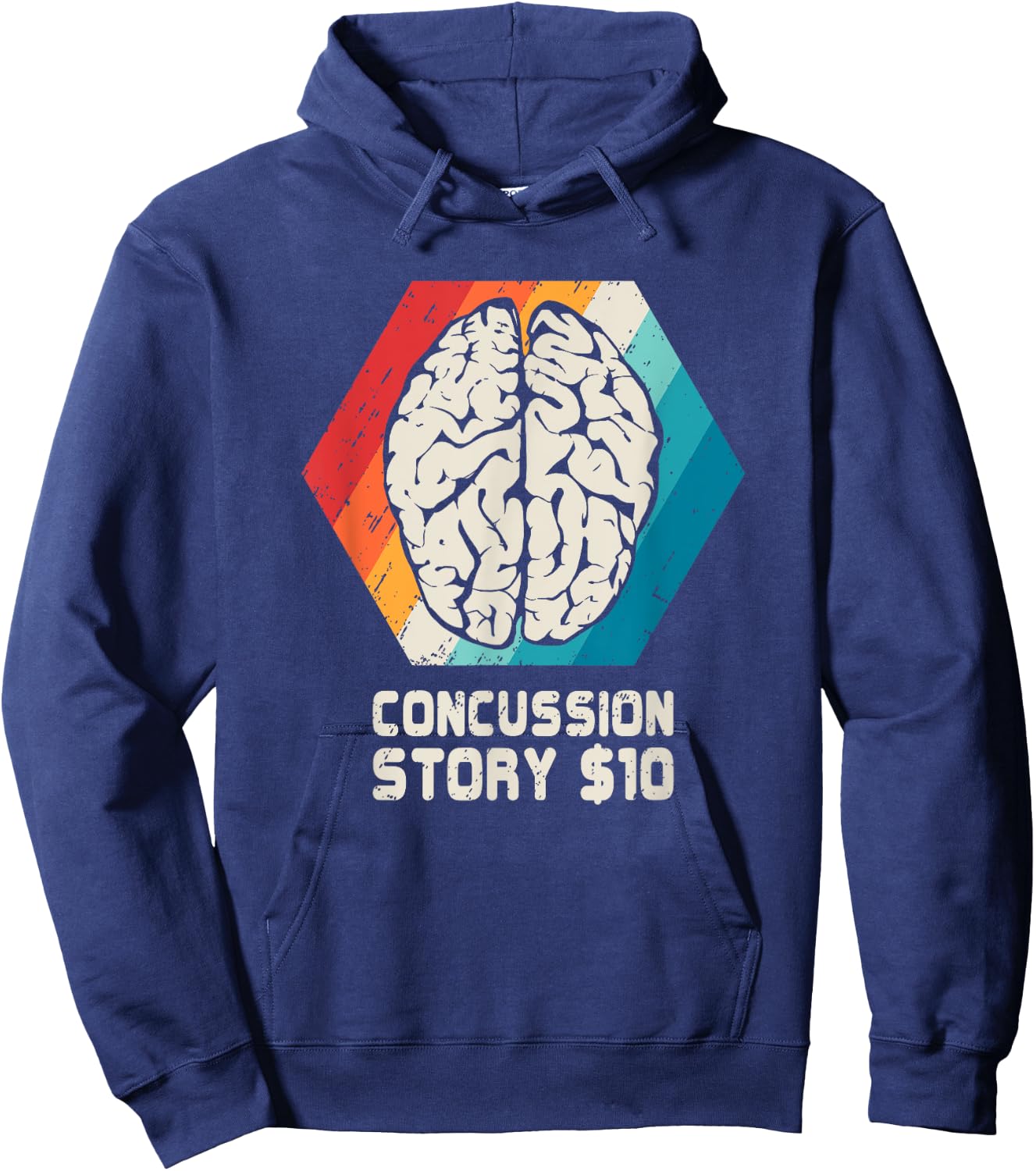 Concussion T Shirt Brain Head Injury Get Well Soon Gift Hoodie - Hoodie | Navy