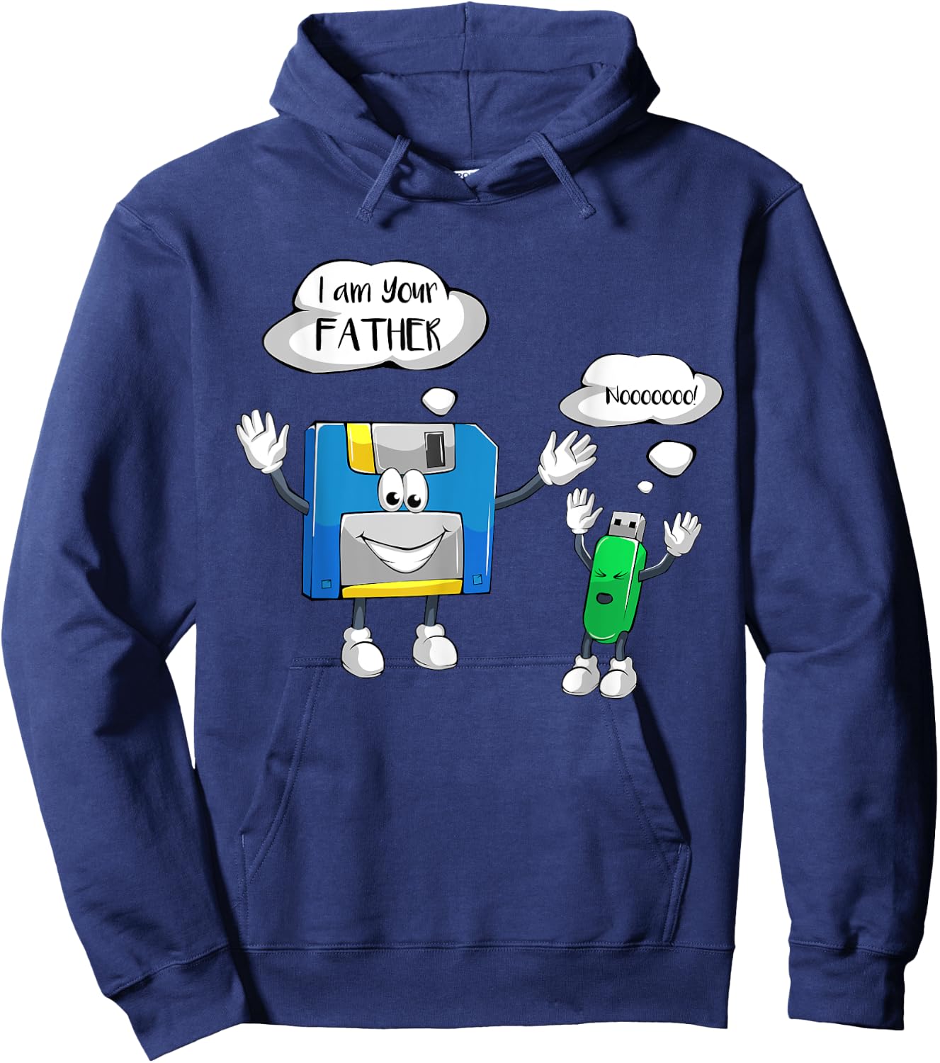 USB Floppy Disk Funny Computer Geek Programmer Gift Hoodie - Hoodie | Navy
