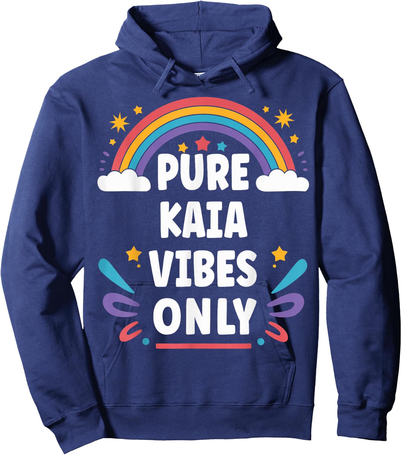 KAIA Vibes Only Cute Retro Girls KAIA Name Hoodie - Hoodie | Navy